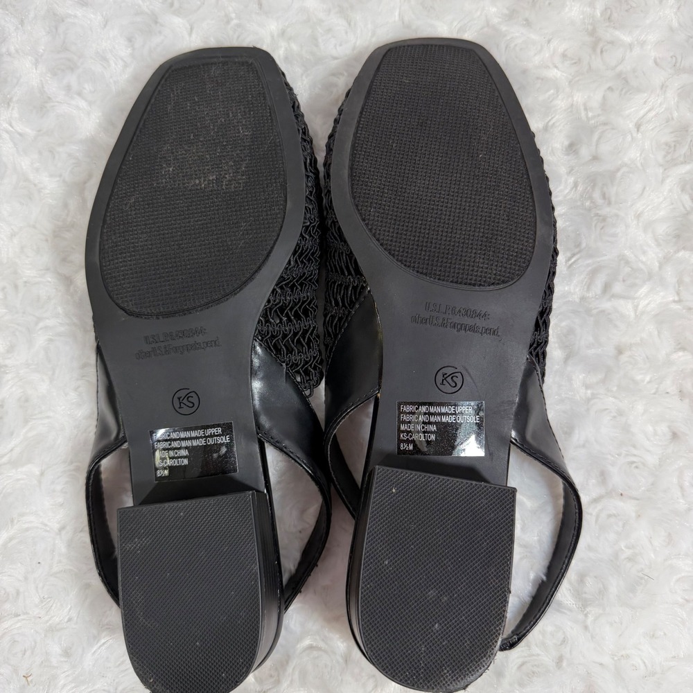 Karen Scott Carolton Black Woven Slingback Block Heel Sandals Womens 8.5 M - Picture 6 of 6